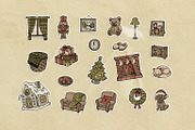 Cozy Christmas Living Room Vector, an Illustration by MEANDSTUDIO (Thumbnail 8 of 8)