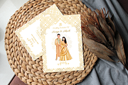 Gold Indian Wedding Invitation Card, a Print Template by TheSimplySereneShop (Thumbnail 1 of 8)