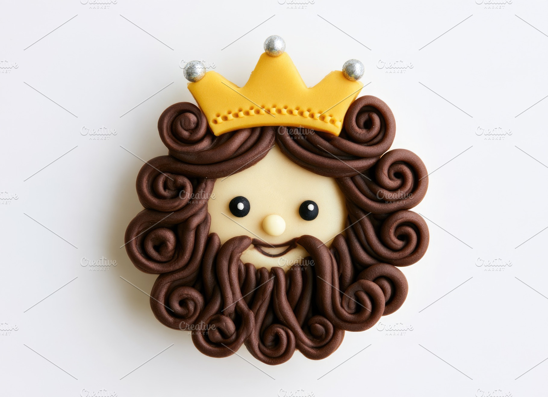 Caspar Three Wise Men Christmas decorated cookie isolated on whi, a Food & Drink Photo by José Manuel Gelpi