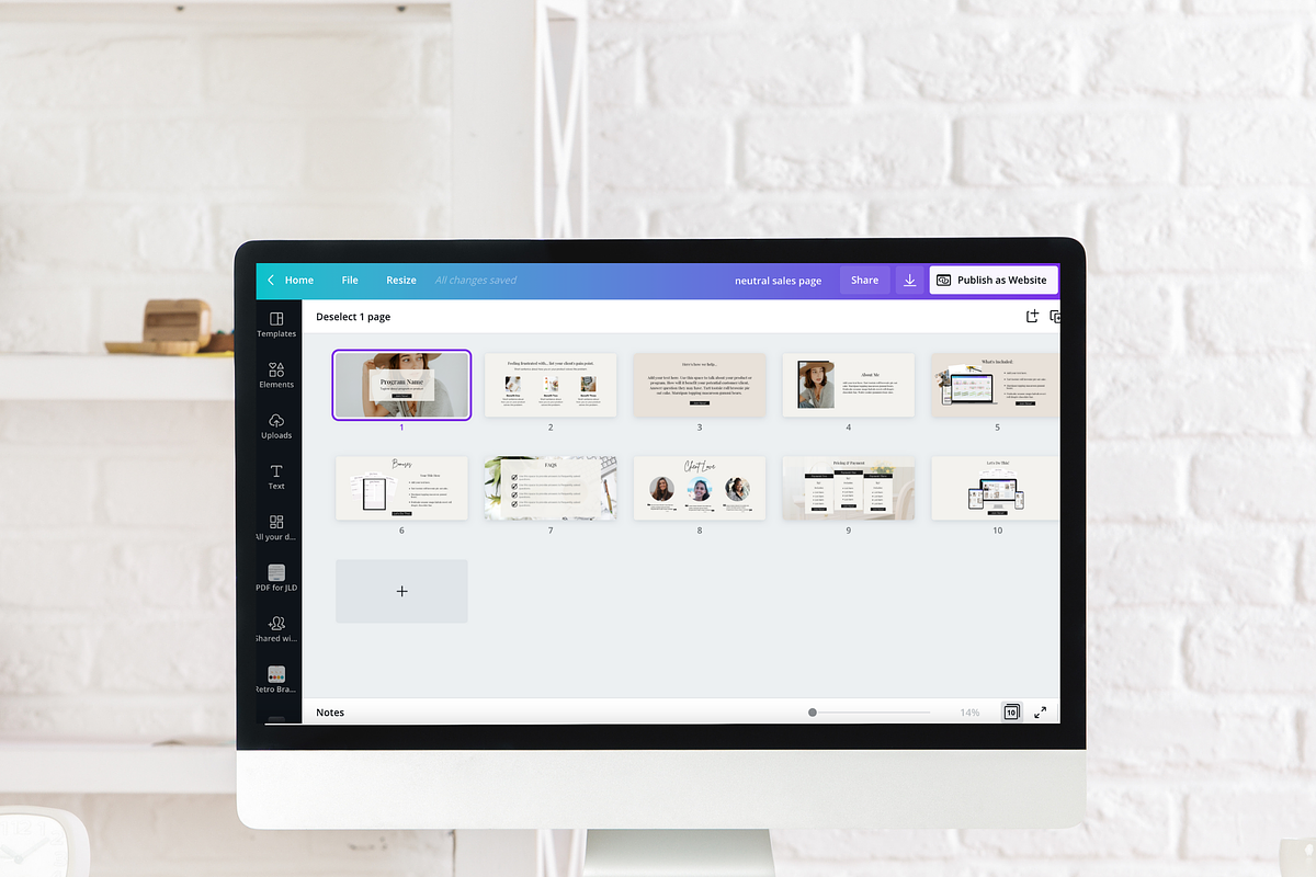 Sales Page Canva Template, a Landing Page Template by Joanna Lane Designs (Photo 3 of 4)