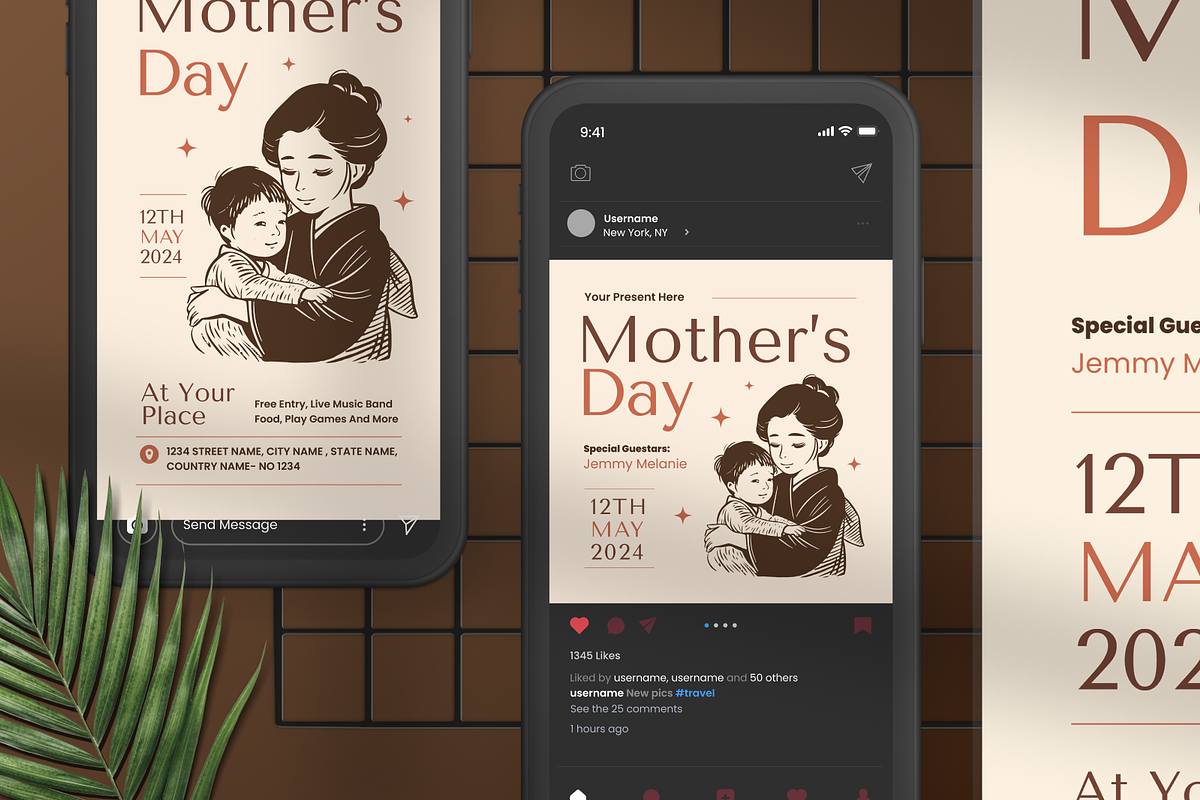 Happy Mother's Day Vintage Flyer, a Flyer Template by Annora Studio (Photo 2 of 4)