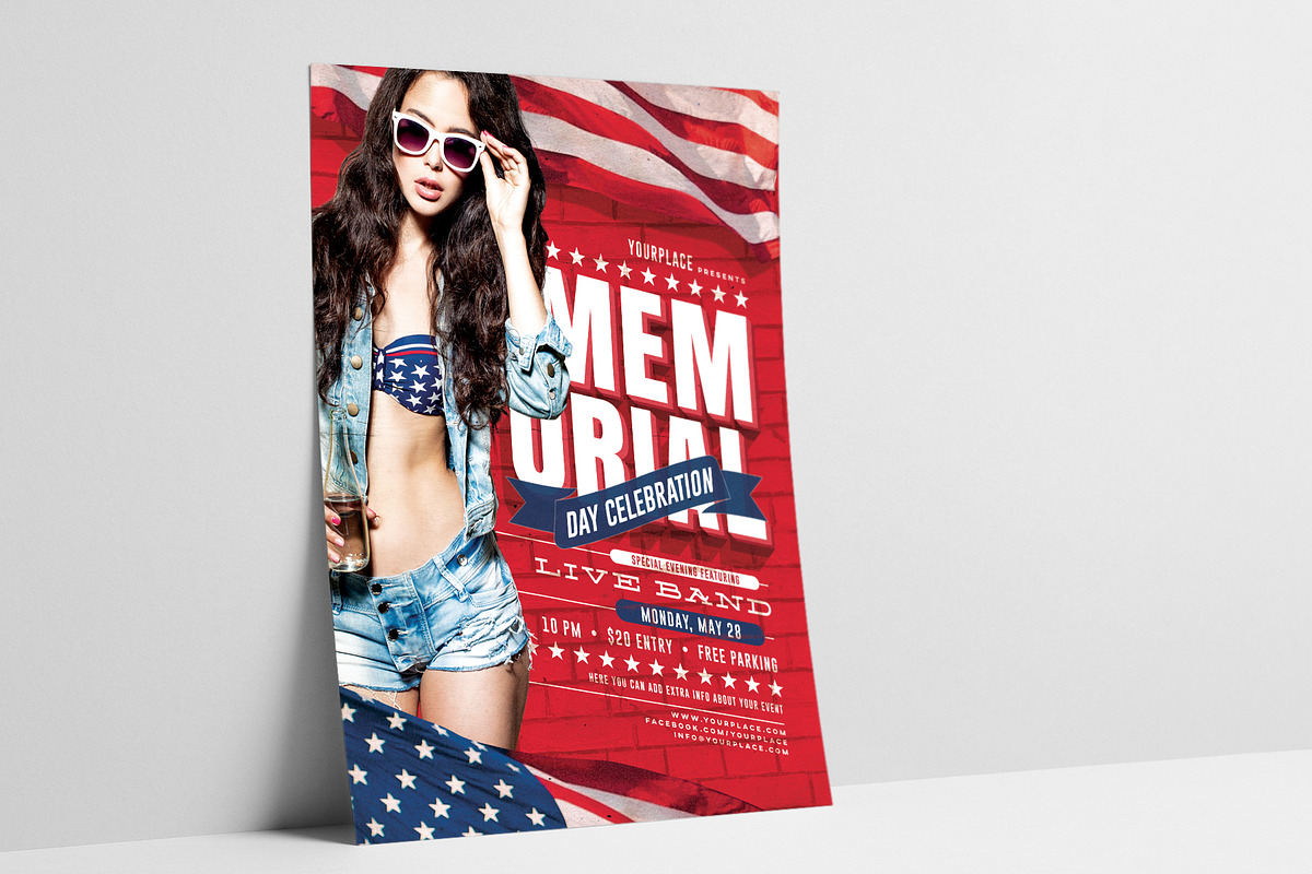 Memorial Day Flyer / Poster, a Flyer Template by Mariux (Photo 1 of 3)