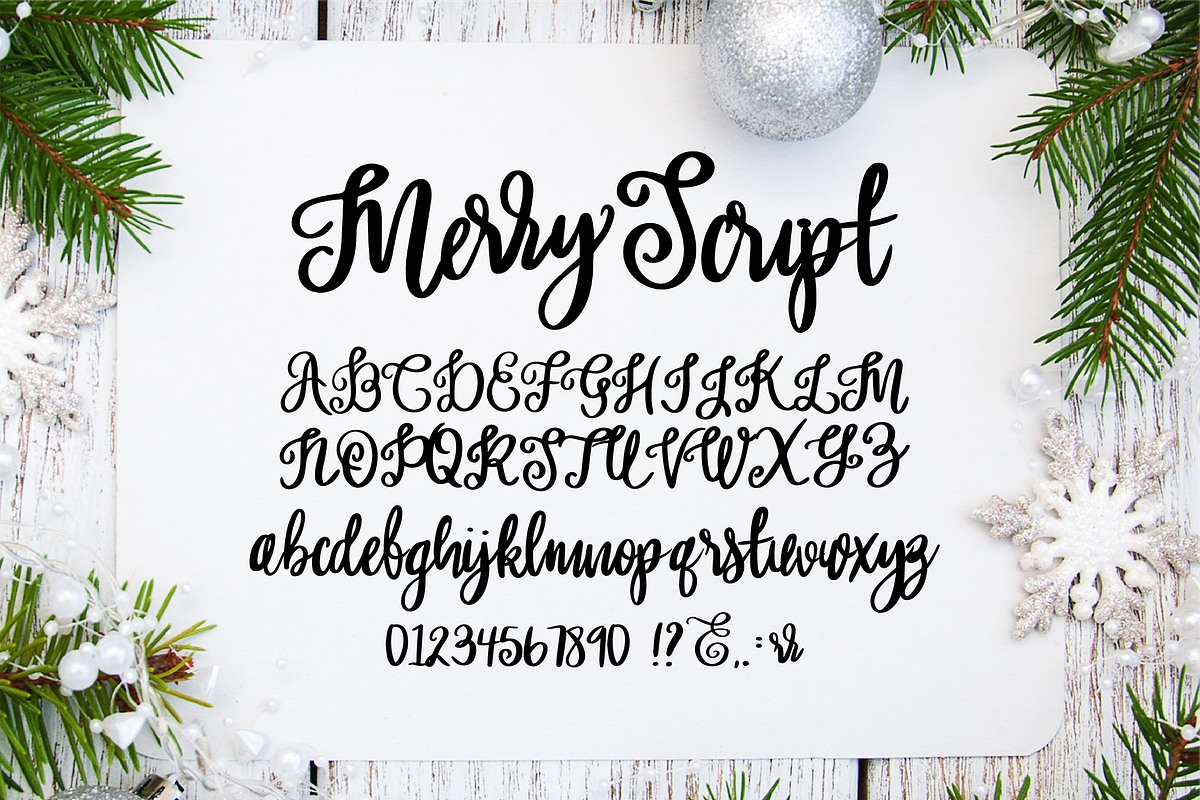 MERRY SCRIPT Christmas Lettered Font preview 4