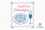Summer Oyster Hand Drawn Line Art, an Illustration by Dream Creation (Thumbnail 1 of 7)