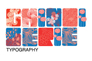 Chinoiserie Typography Vector