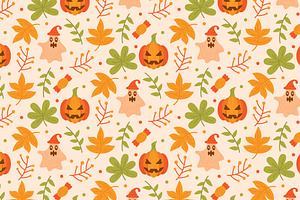 Pumpkin And Autumn Pattern