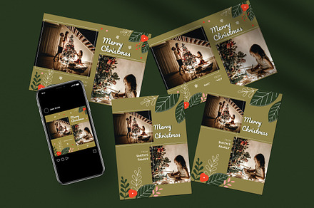 Christmas Greeting Card, a Card Template by graphicook