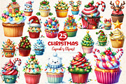 Christmas Cupcake Christmas Cupcakes, an Illustration by CreationArt (Thumbnail 1 of 4)