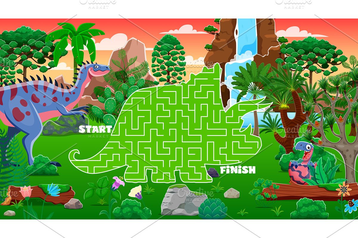 Kids labyrinth maze game, an Animal Illustration by Vector Tradition