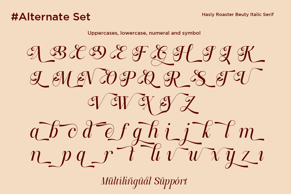 Hasly Roaster - Beauty Italic Font, a Serif Font by RagamKata (Photo 11 of 11)