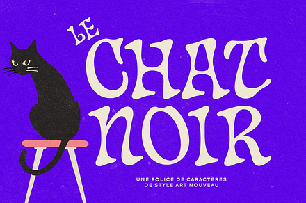 Chat Noir - Art Nouveau Font