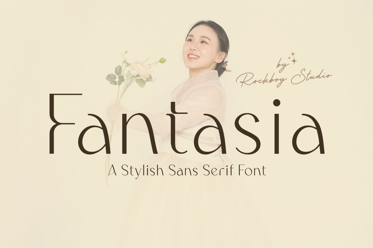 Fantasia - Modern Stylish, a Sans Serif Font by RockboyStd (Photo 1 of 12)