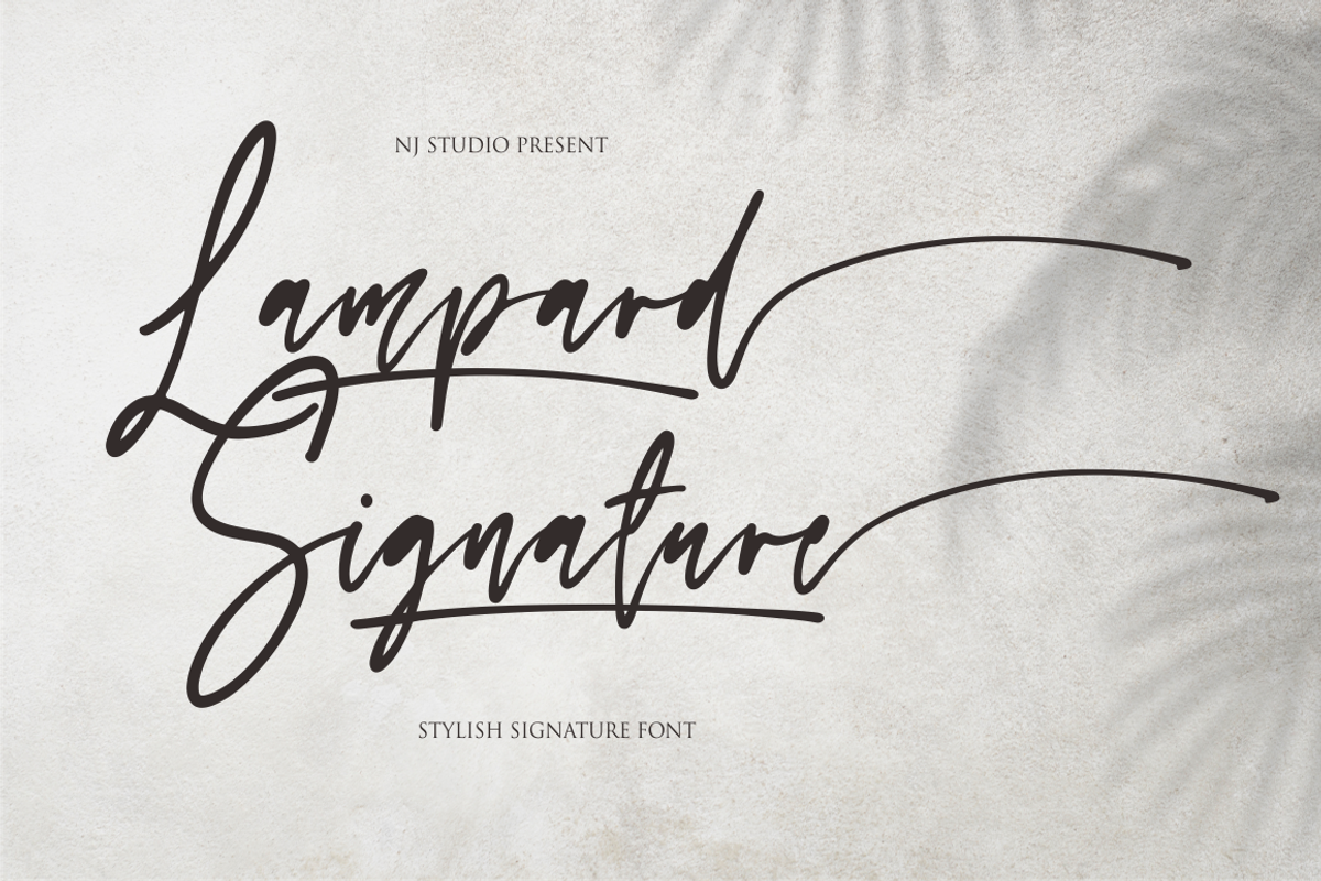 Lampard Signature, a Script Font by NJ Studio (Photo 1 of 8)