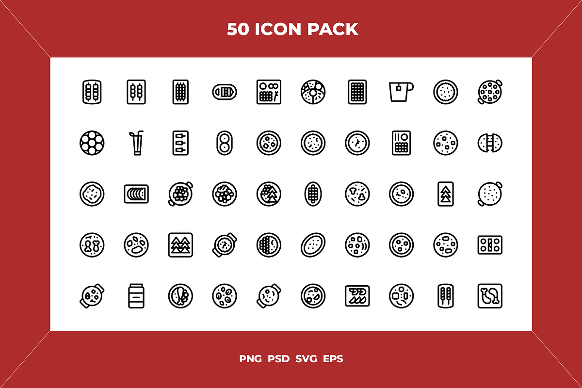 Hindu food icons, an Outline Icon by Wencory (Photo 1 of 2)