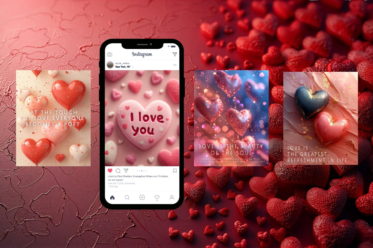 400 Valentine's Day Love backgrounds, a Background Graphic by Nocturnal Wolf (Photo 2 of 31)