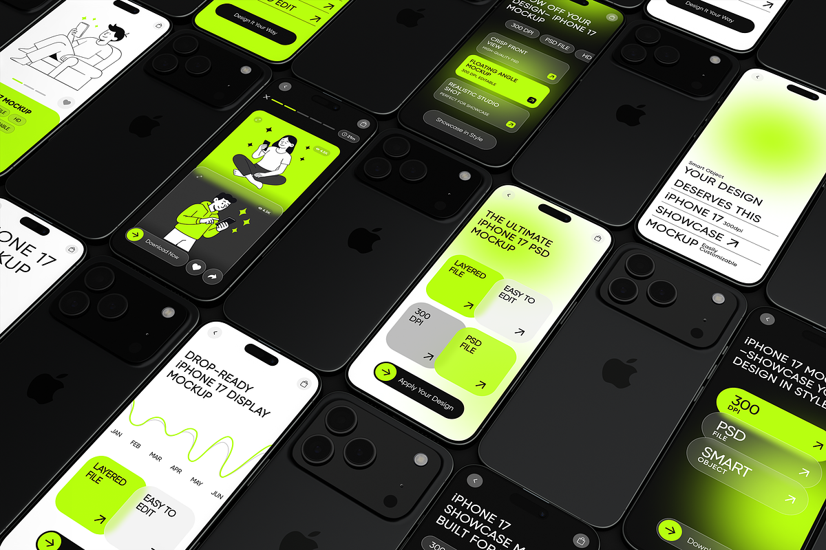 iPhone 17 Mockup, a Device Mockup by Mockupdaddy (Photo 25 of 25)