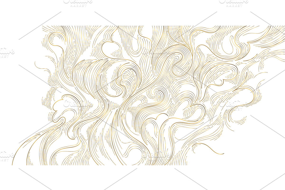 Line Art Clouds and Waves, a Pattern Graphic by Marylia (Photo 15 of 28)