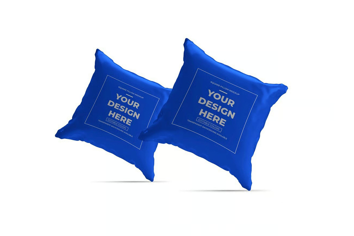 Square Pillow Cushion Mockup, a Household Mockup by DesignRushMarket (Photo 8 of 11)