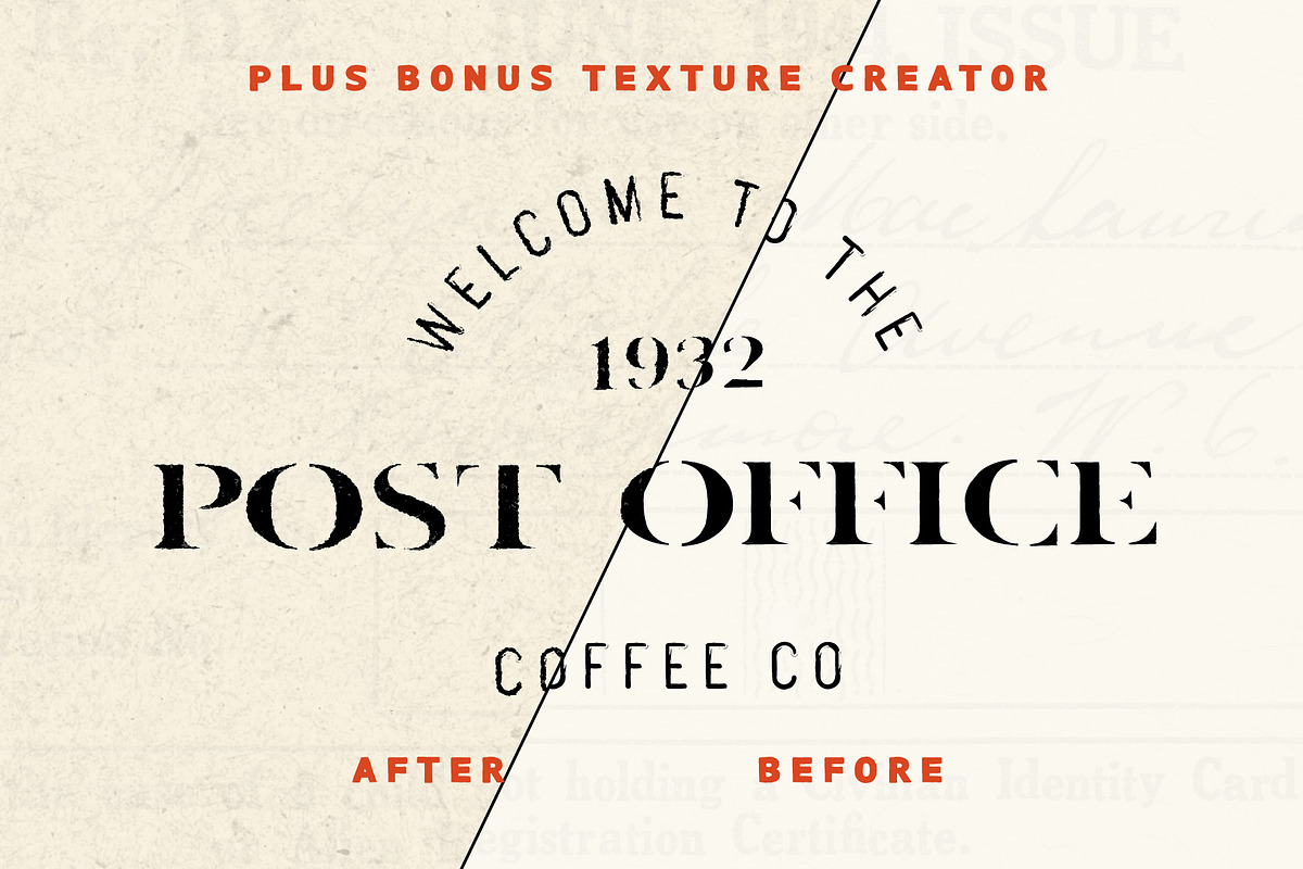 TEXTURE FONT COLLECTION (10 fonts), a Serif Font by Tropical Type (Photo 8 of 11)