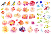 Watercolor Floral Clip Art, an Illustration by Anna Guz's Store (Thumbnail 2 of 9)