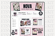 Modern Pink Etsy Shop Kit Template, a Branding & Logo Template by Anna Design Studio (Thumbnail 1 of 8)