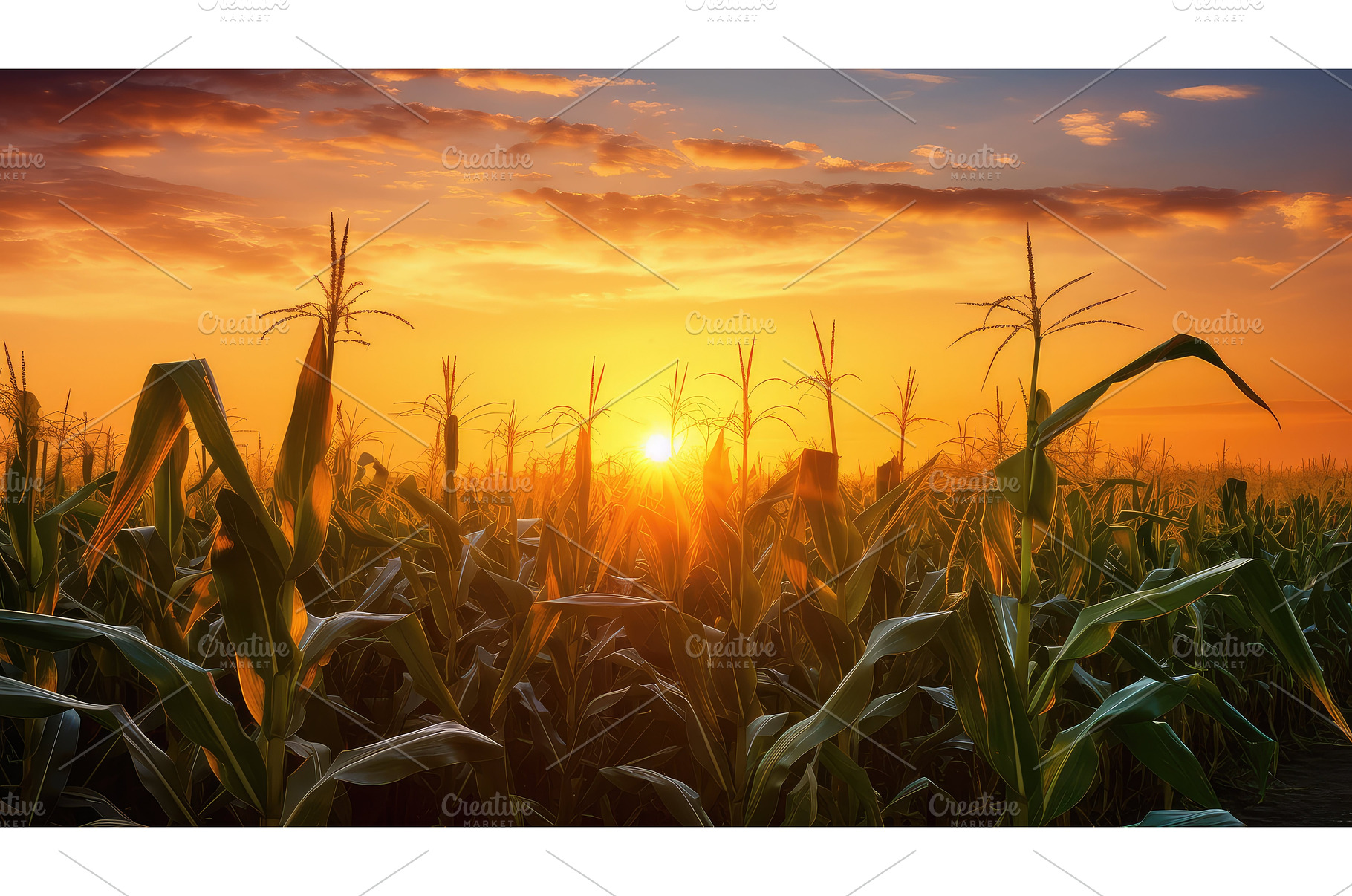 warm country corn background ai, a Background Photo by pikepicture