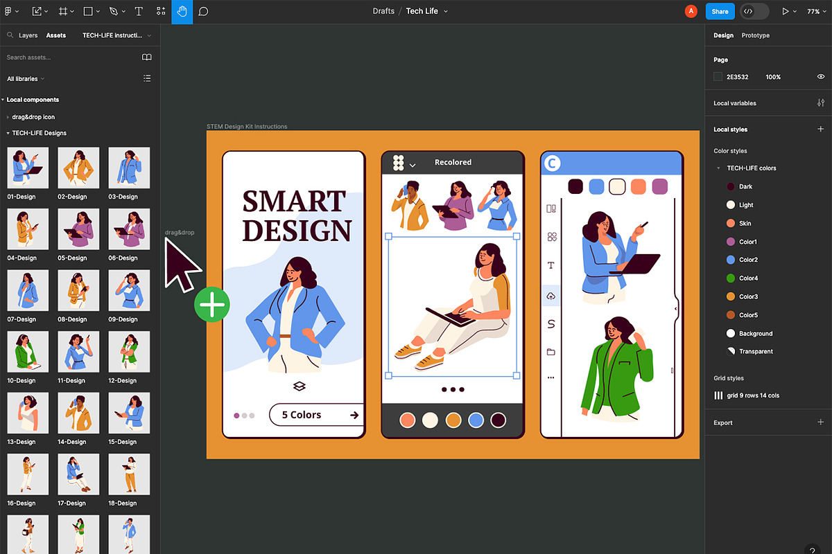 Techie Design Kit | Figma Canva, a Social Media Template by Aurielaki Stock Images (Photo 2 of 5)