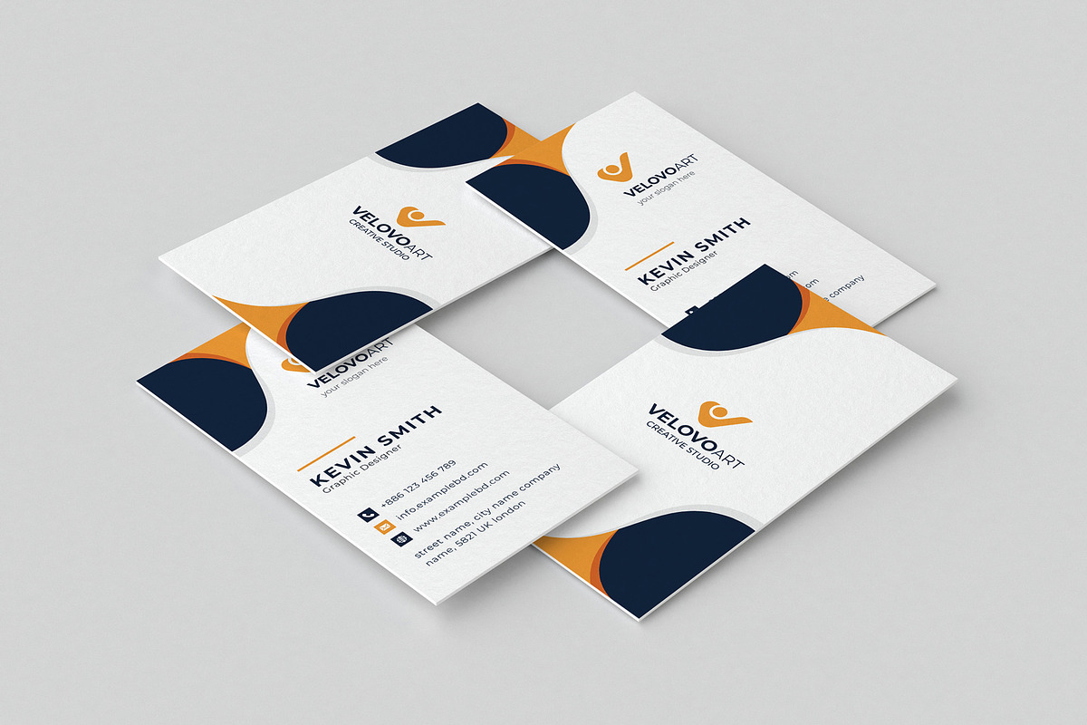 Vertical Business Care, a Business Card Template by PicoartBd (Photo 1 of 3)