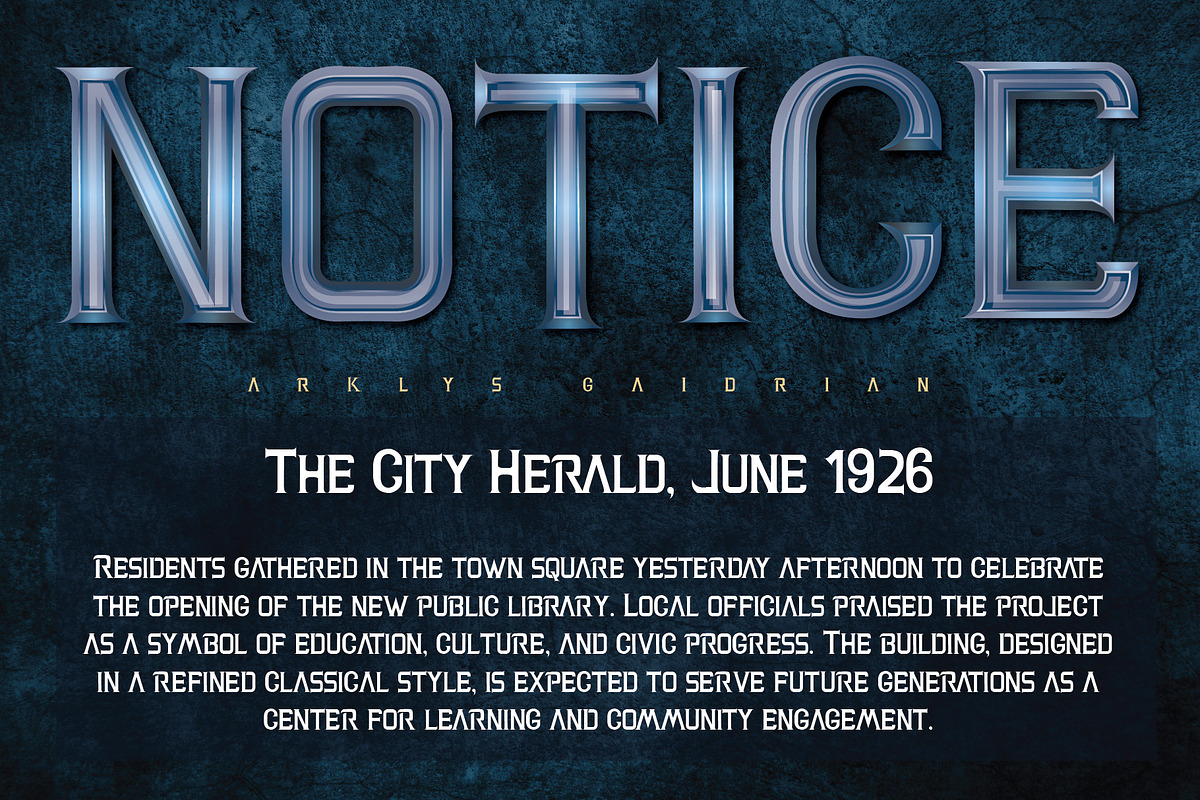 ARKLYSGAIDRIAN - Modern Prestige, a Serif Font by HypeWorksCo (Photo 6 of 16)