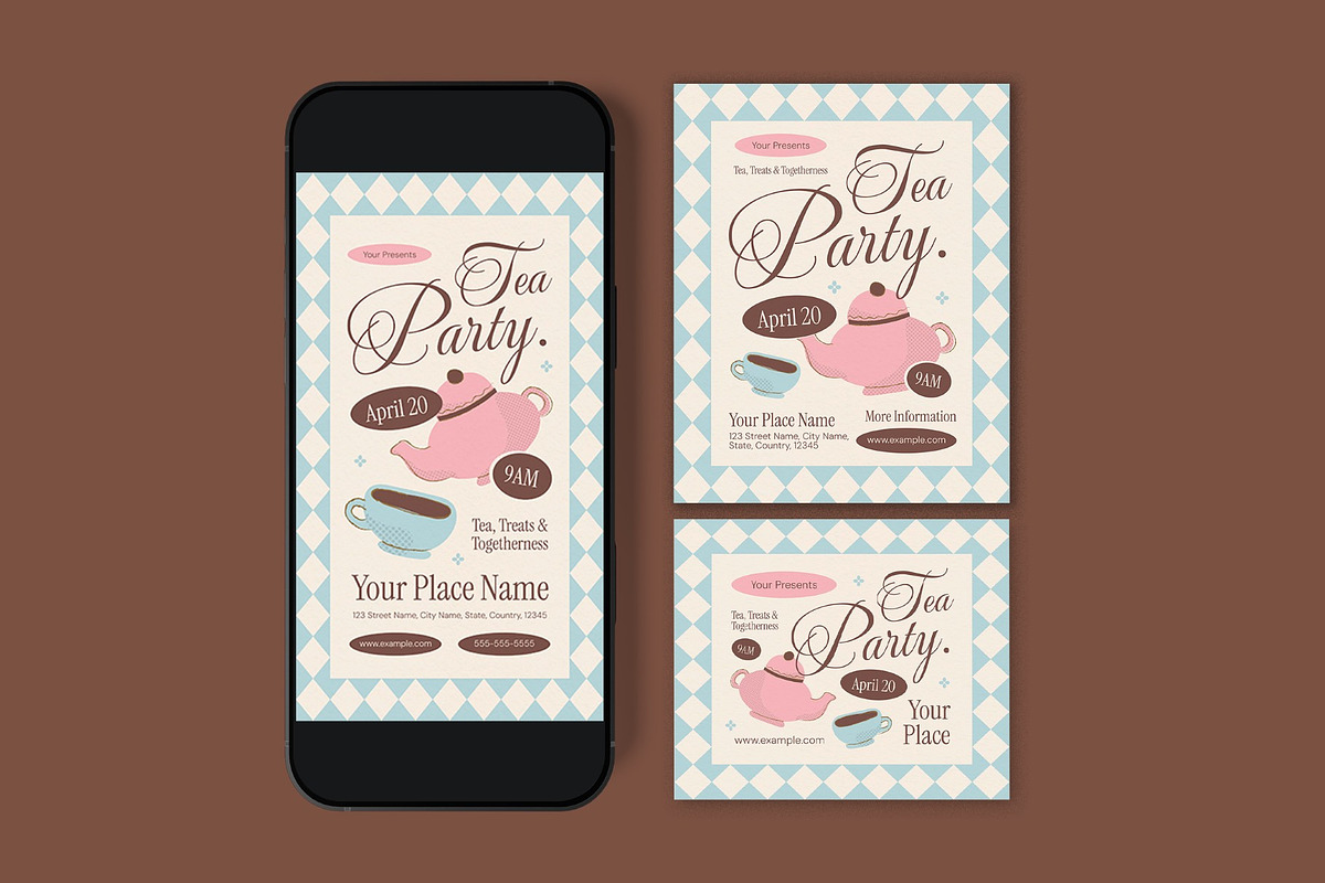 Tea Party Flyer, a Flyer Template by graphicook (Photo 3 of 3)