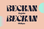 Beckan - Retro Typeface, a Font by Valentino Vergan (Thumbnail 2 of 10)