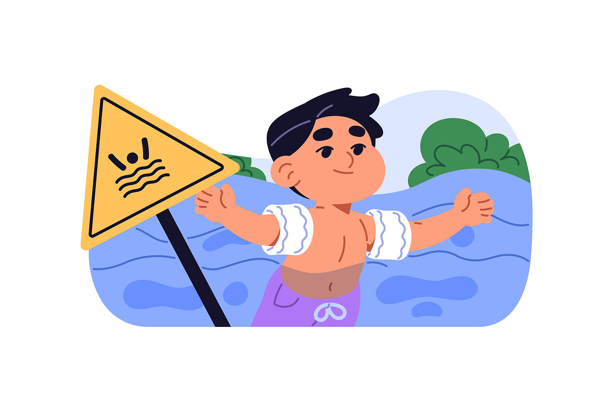 Kids danger and safety concept set, a Person Illustration by PaperTrident (Photo 2 of 13)
