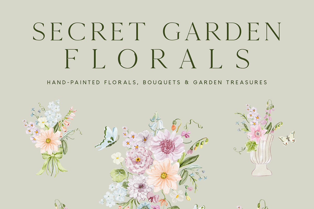 Wildflower Garden Watercolor Set, a Decorative Illustration by Karma (Photo 10 of 15)