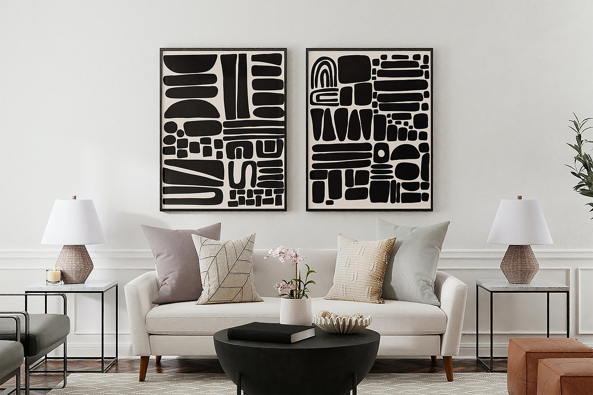 Modern Minimalsit Abstract Wall Art, a Decorative Illustration by Doodledreamin (Photo 9 of 11)