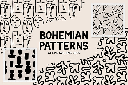 Bohemian Patterns Collection, a Pattern Graphic by Felizabeth Design