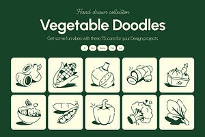Vegetables Drawing Illustration, an Outline Icon by Vectors Market
