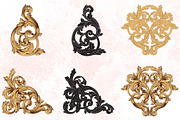 Vector Baroque Ornament elements, a Decorative Illustration by Samira (Thumbnail 9 of 11)