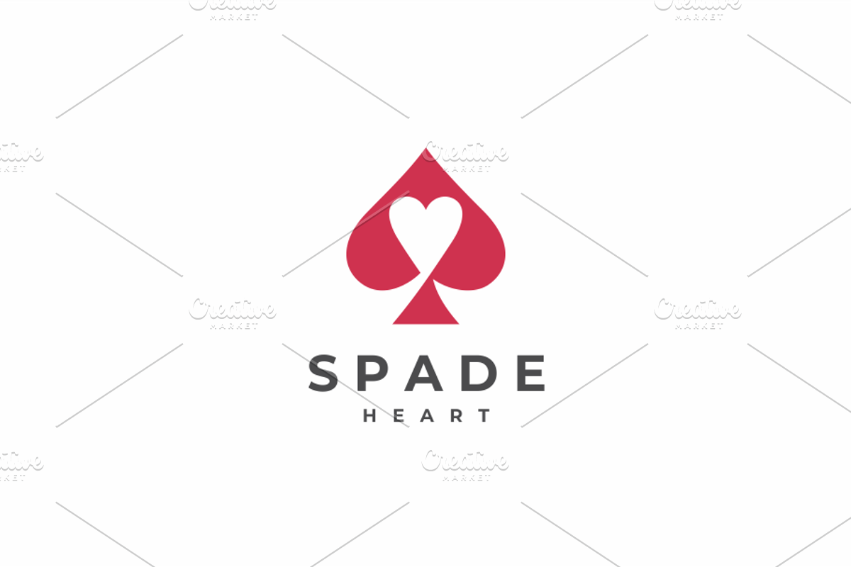 Spade Heart Logo Template, a Branding & Logo Template by yopie (Photo 1 of 3)