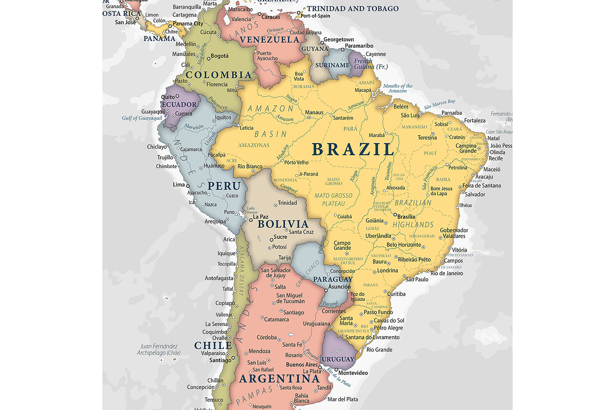 Vector World Map - Large&Detailed, a Decorative Illustration by PorcuPen Works (Photo 4 of 8)