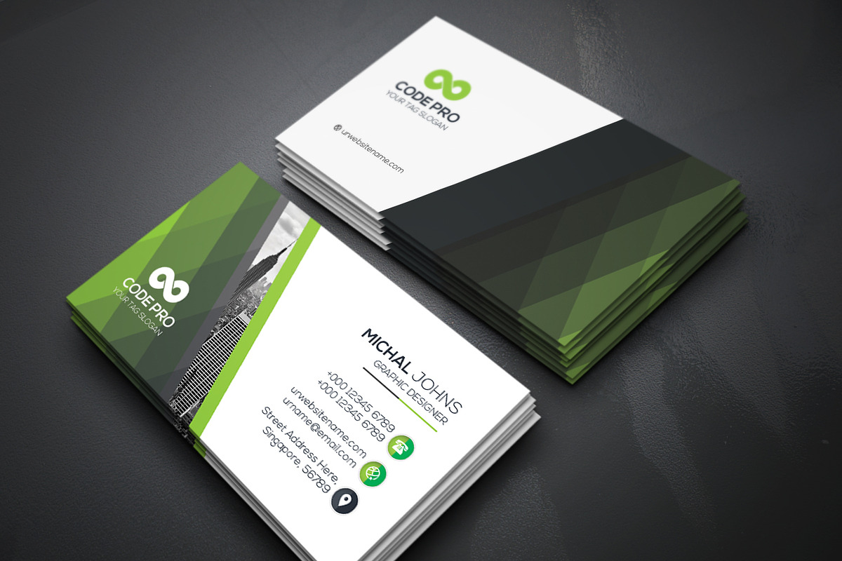Business Cards 2 in 1, a Business Card Template by Genereux Art (Photo 5 of 8)