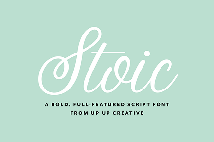 Stoic Script Font, a Script Font by Up Up Creative