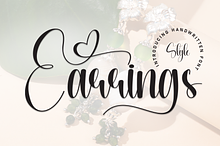 Earrings | Script Font