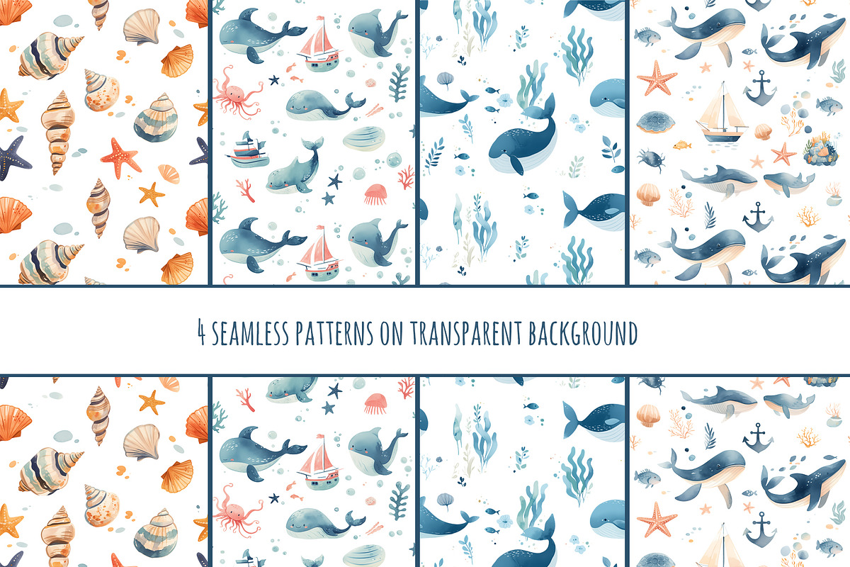 Cute Sailors Watercolor Clipart, a Person Illustration by ekossa_art (Photo 5 of 7)