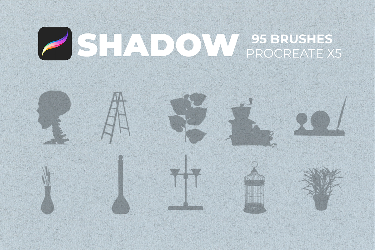 95 Shadows for PROCREATE, a Brush Add-On by Graphics Resources (Photo 6 of 13)