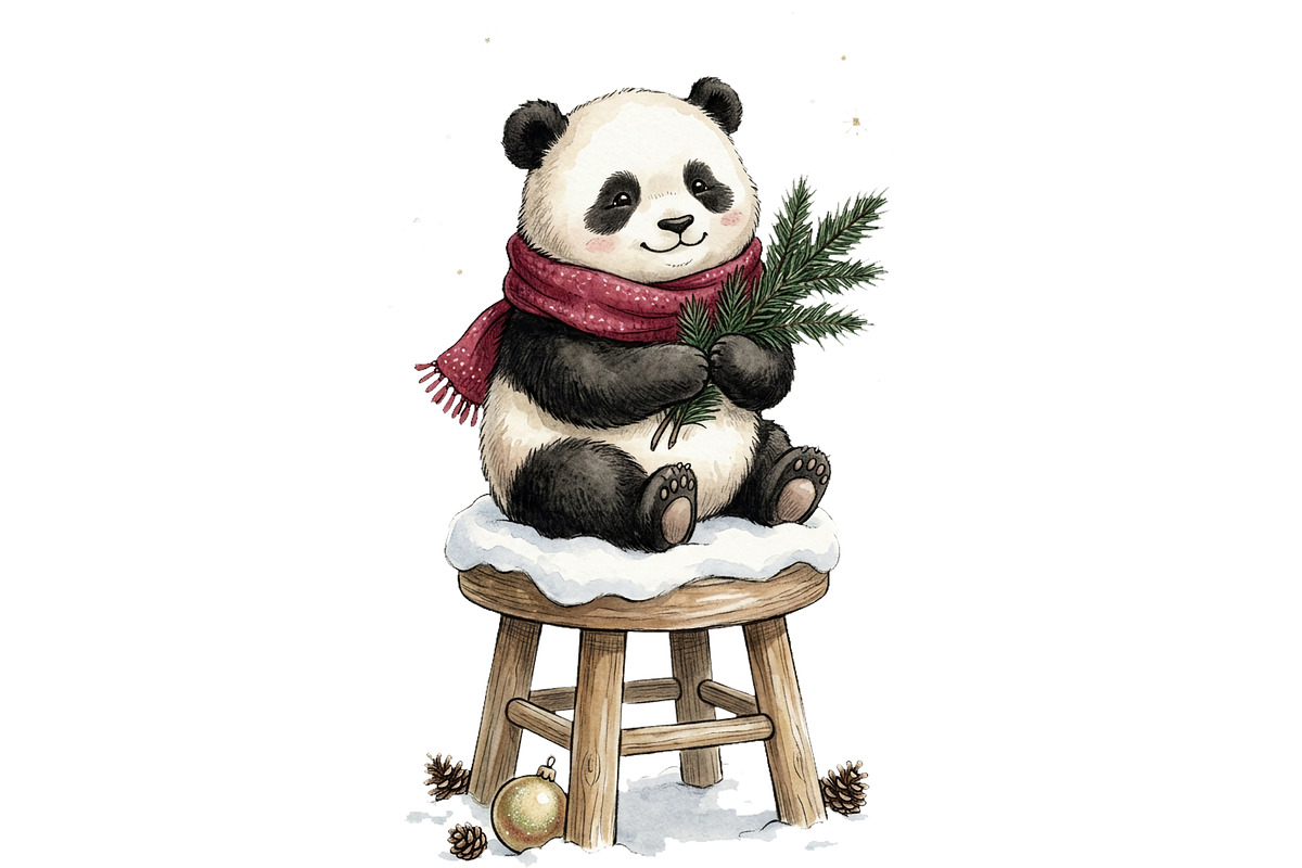Cozy Winter Animals Clipart Bundle, an Animal Illustration by T-shirt Pond (Photo 8 of 25)
