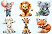 Cute Baby Animals PNG, an Illustration by Craft Nest (Thumbnail 2 of 5)