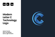 Modern Letter C Technology Logo, a Branding & Logo Template by Luxury Logos (Thumbnail 1 of 4)