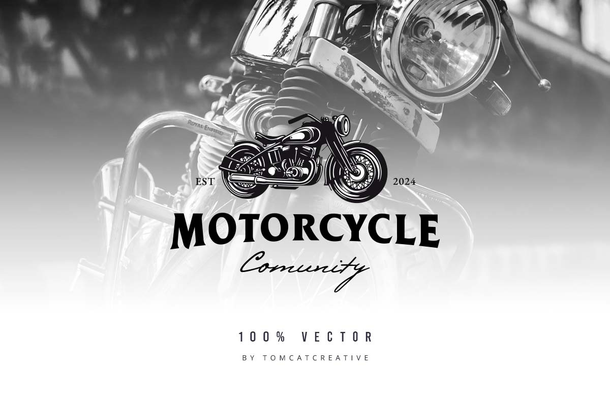 Automotive Classic Motorbike Logo, a Branding & Logo Template by Glowin_studio (Photo 2 of 2)