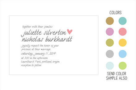 Cursive wedding invitation
