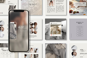 Ivory Instagram Social Media Kit